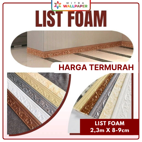 Stiker List Foam Dinding Wall Border Foam Tembok Stiker List Foam List Wallpaper Dinding Foam 3d