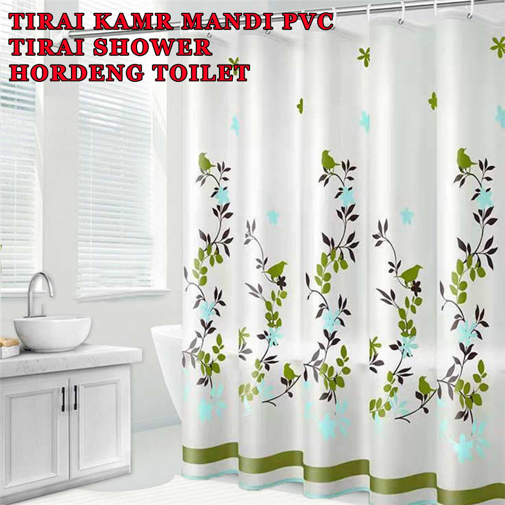 Tirai Kamar Mandi / Tirai Shower / Tirai Kamar Mandi Bahan Pvc / 50 Tirai
