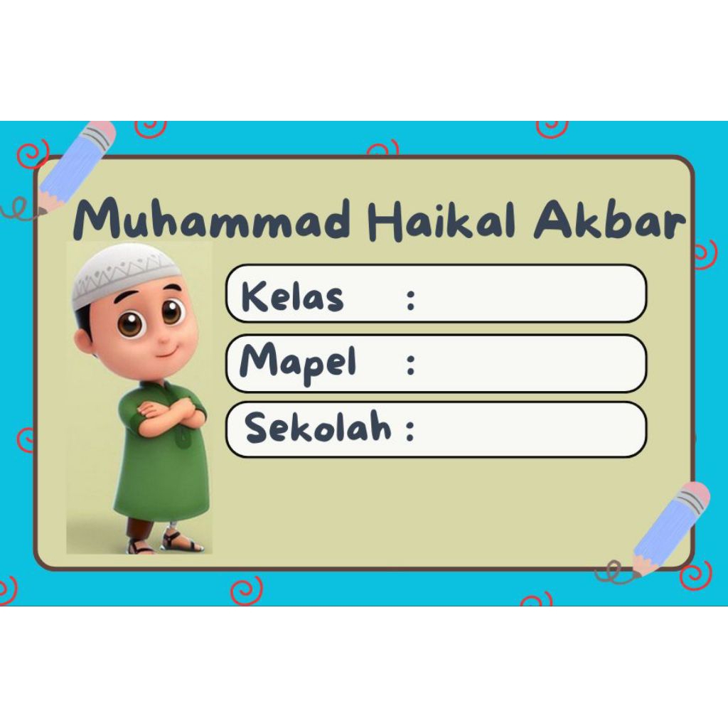

sticker buku custom 40 lembar