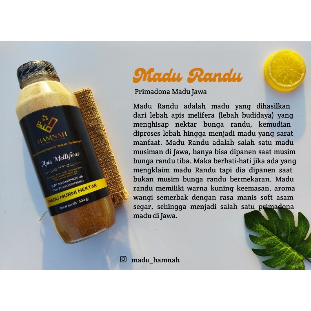 

Madu Hamnah Randu 1kg