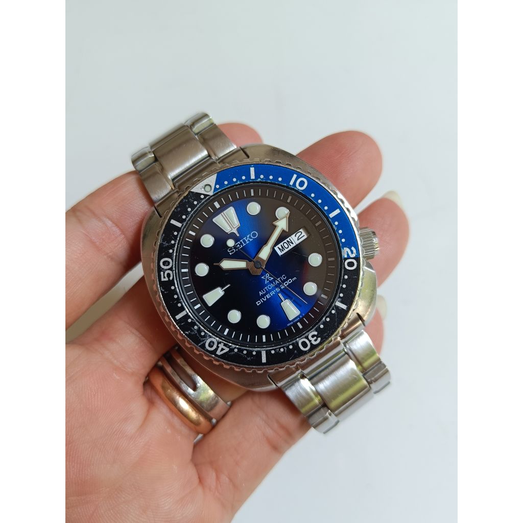 Seiko Prospex Turtle Batman 200M Divers Watch SRPC25K1 original bekas normal semua siap pakai