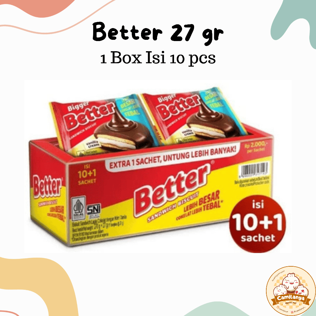 

Better Sandwich 27 gr 1 Box Isi 10 pcs