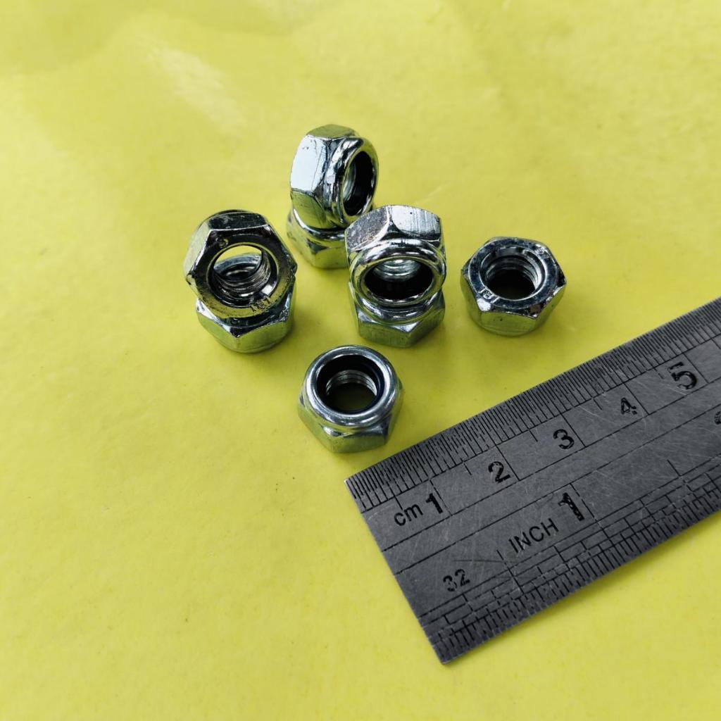 MUR NYLON PUTIH M12 / MUR BAUT 19 KUNCI 19 / LOCK NUT M12 GALVANIS / MUR NYLON GALVANIZ M12 / MUR NY