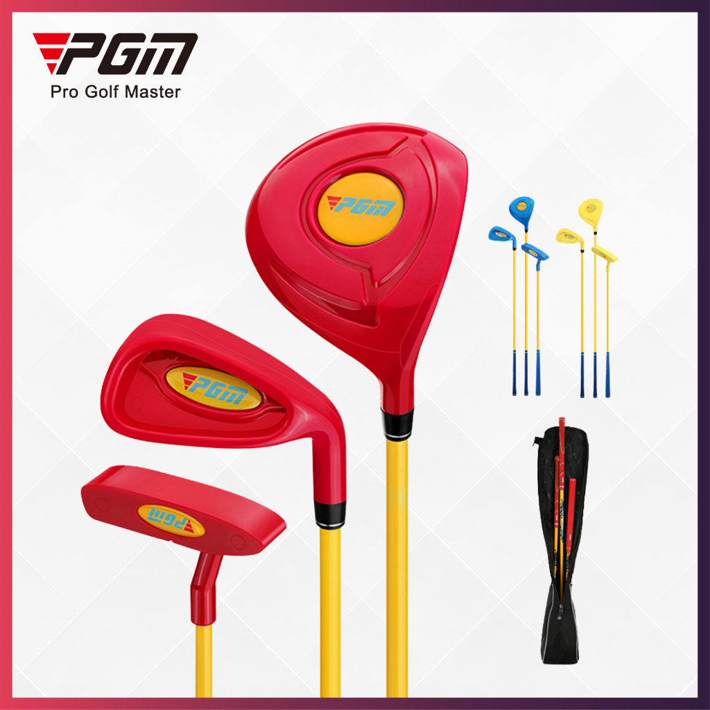 PGM Kids Golf Club Stik Golf Anak Plastik Set Driver Iron Putter + Tas