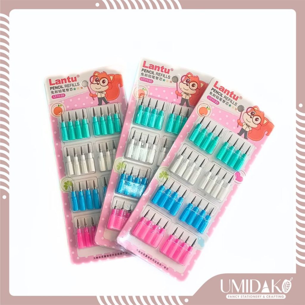 

[UMIDAKO] ISI PENSIL SUSUN / ISI PENSIL LEPASAN / ISI PENSIL LANTU / 32PCS 4 WARNA