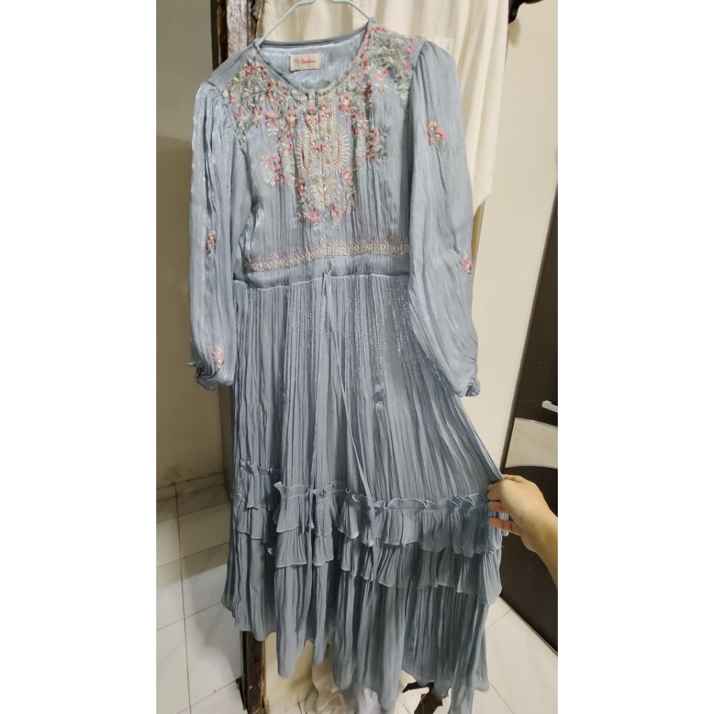 gamis shimer baby blue