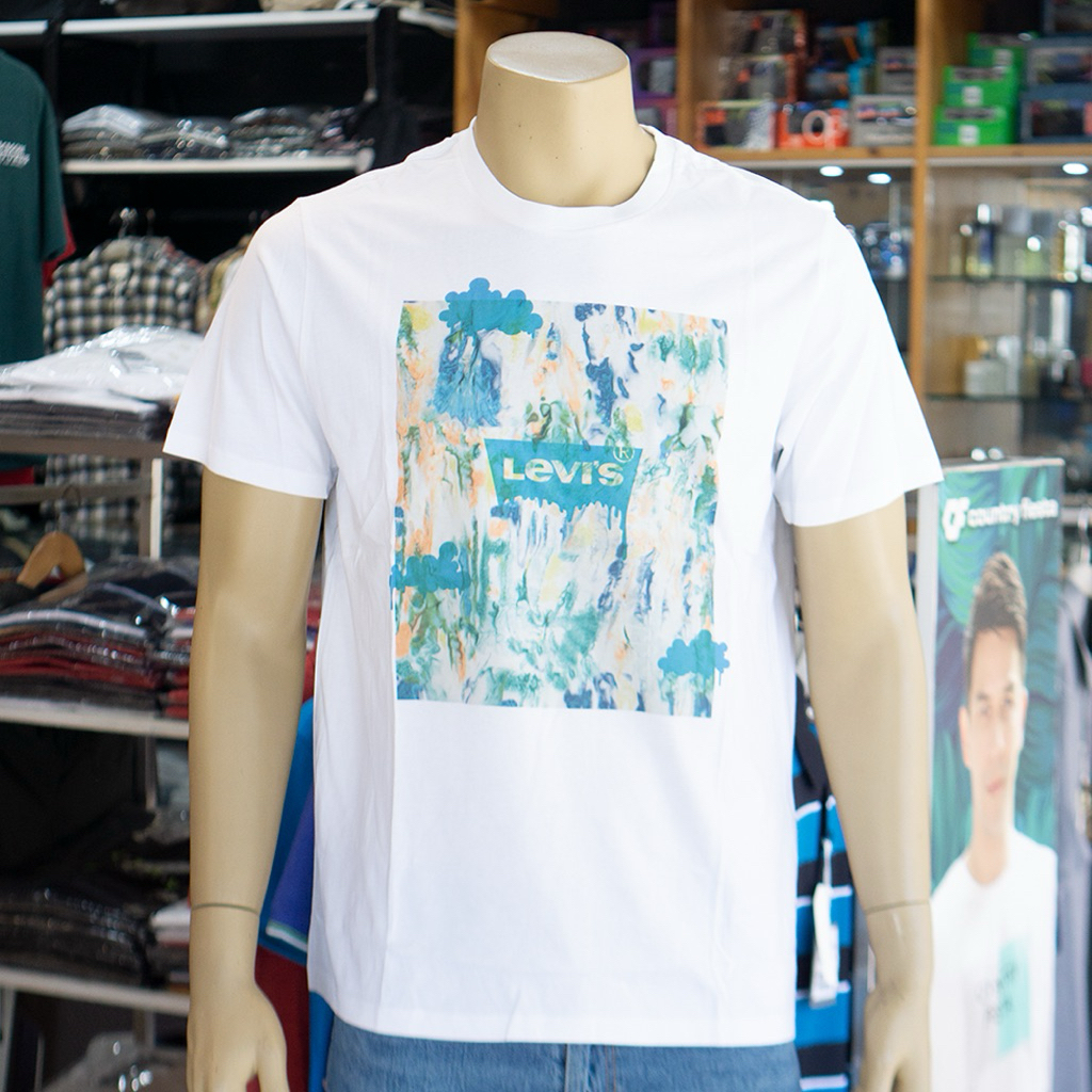 kaos oblong levis standard fit putih men