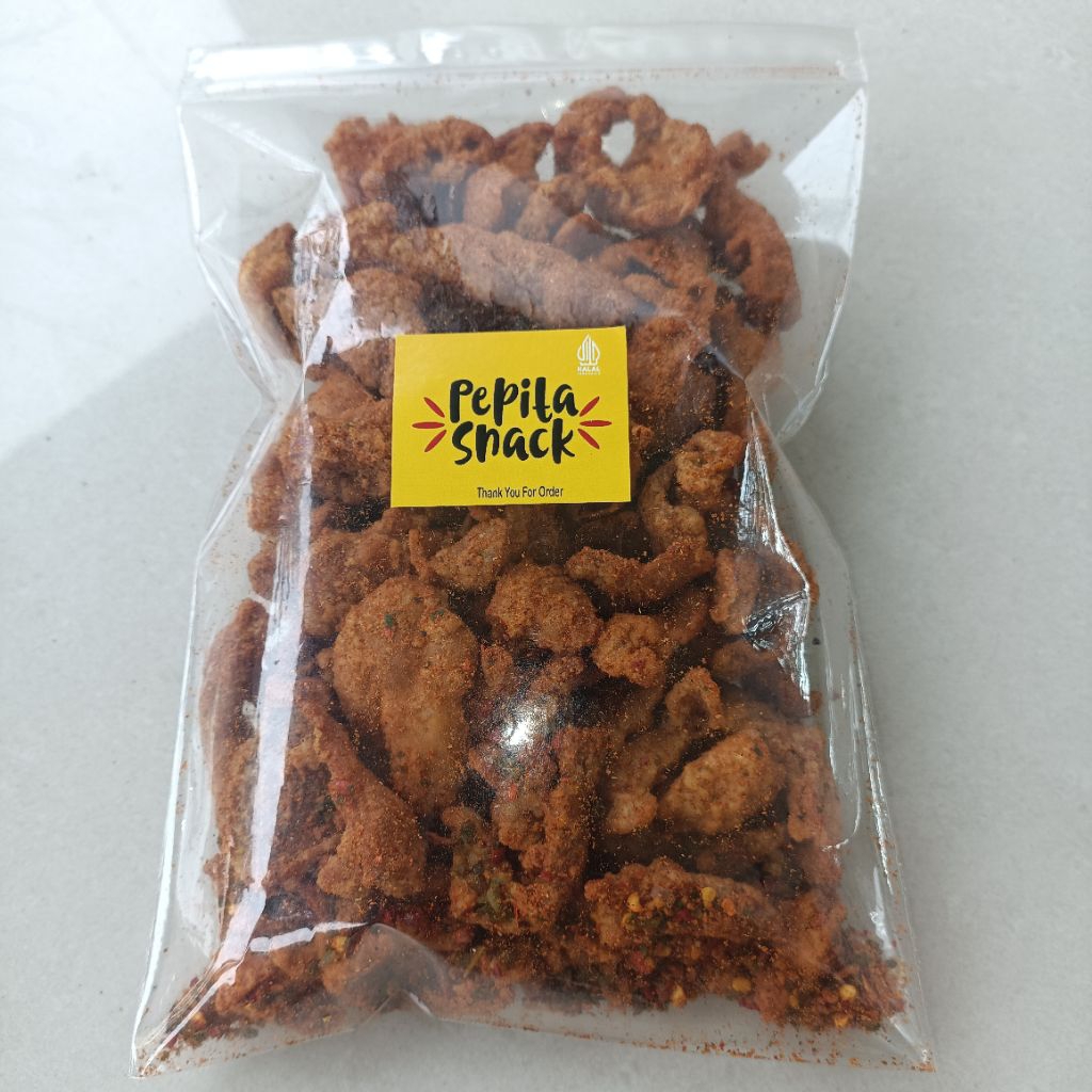 

Keripik Kulit Ayam Crispy Garing Renyah Original Pedas Daun Jeruk 500gram