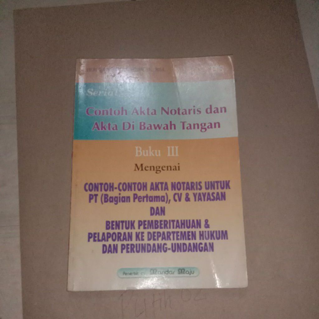 contoh akta notaris dan akta di bawah tangan