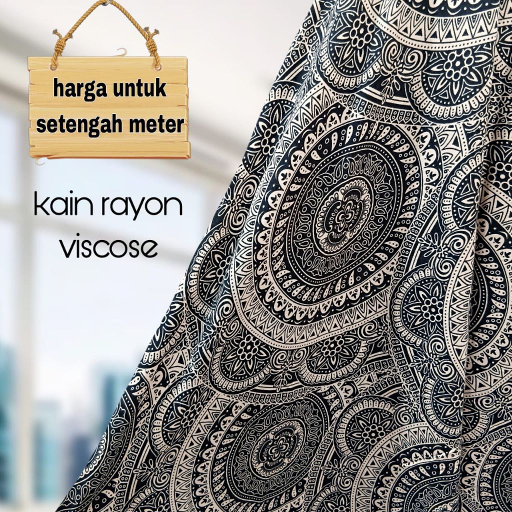 Kain Katun Rayon Viscose Motif Etnik Terbaru