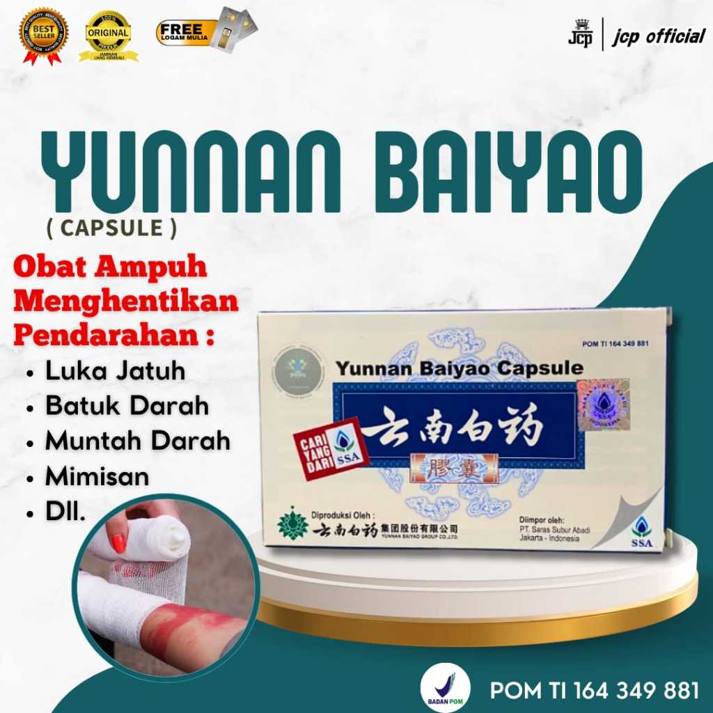 Yunnan Baiyao Capsule Ampuh Mempercepat Penyembuhan Luka 100% Original