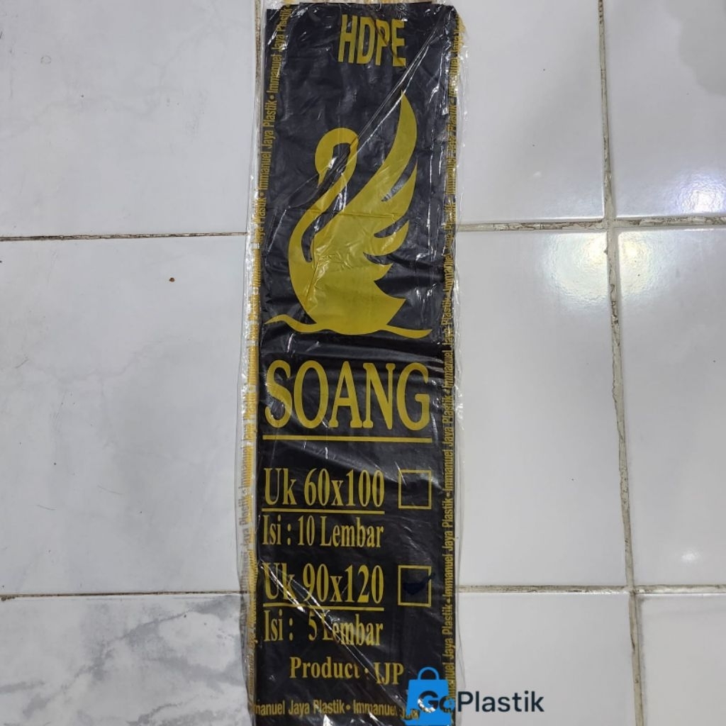 Kantong Plastik Sampah Hitam Tebal 90x120