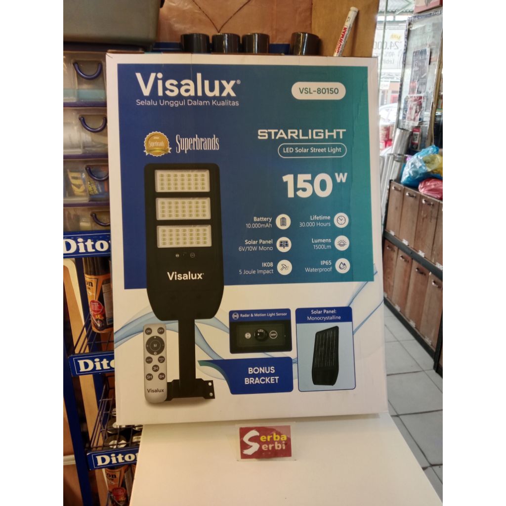 -VSL-80150 VISALUX-Lampu jalan waterproff sorot solar street light 150w led