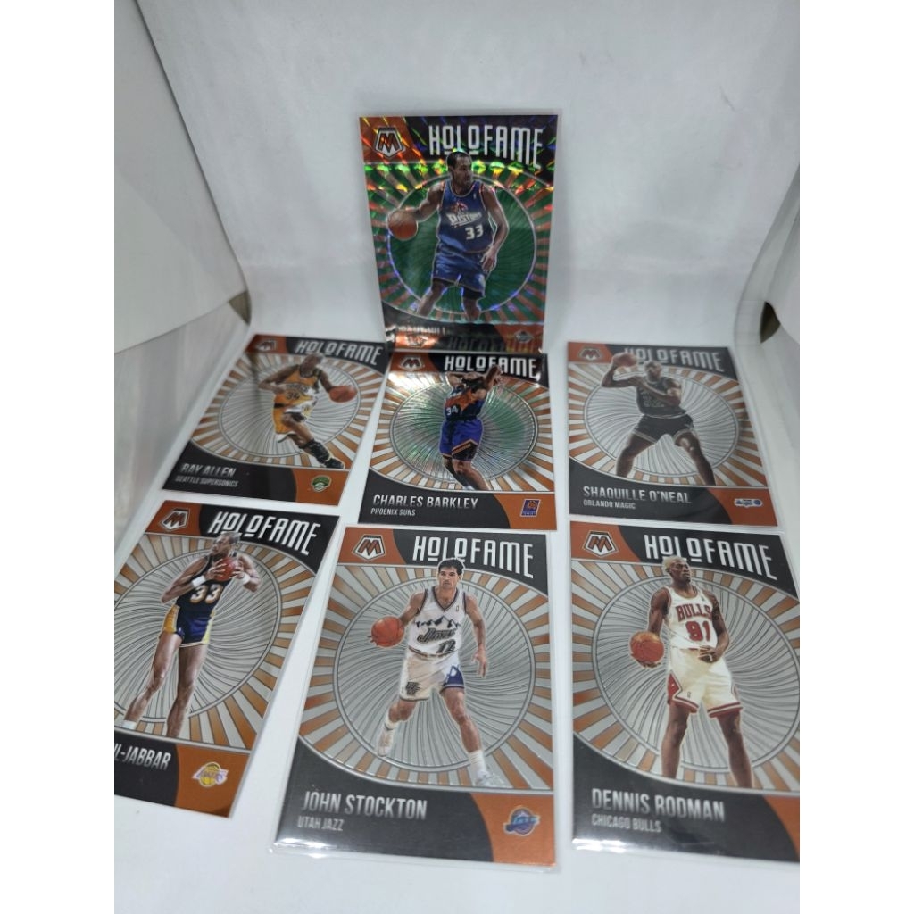 Kartu Panini NBA HoLo Fame Mosaic – Barkley, Shaq, Rodman, Stockton, Ray Allen, Kareem, Grant Hill (