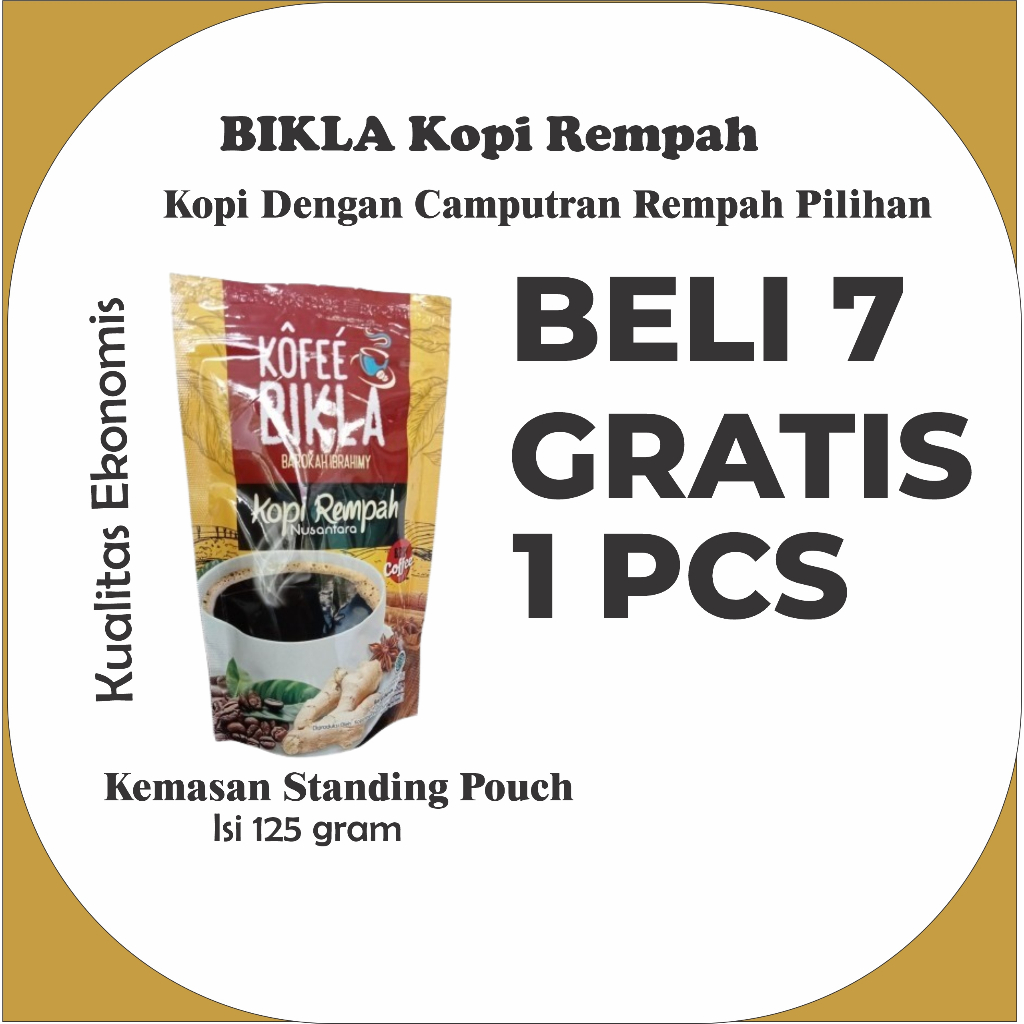 

Kopi Rempah Bikla Dengan Campuran Rempahan BELI 7 GRATIS 1 PCS