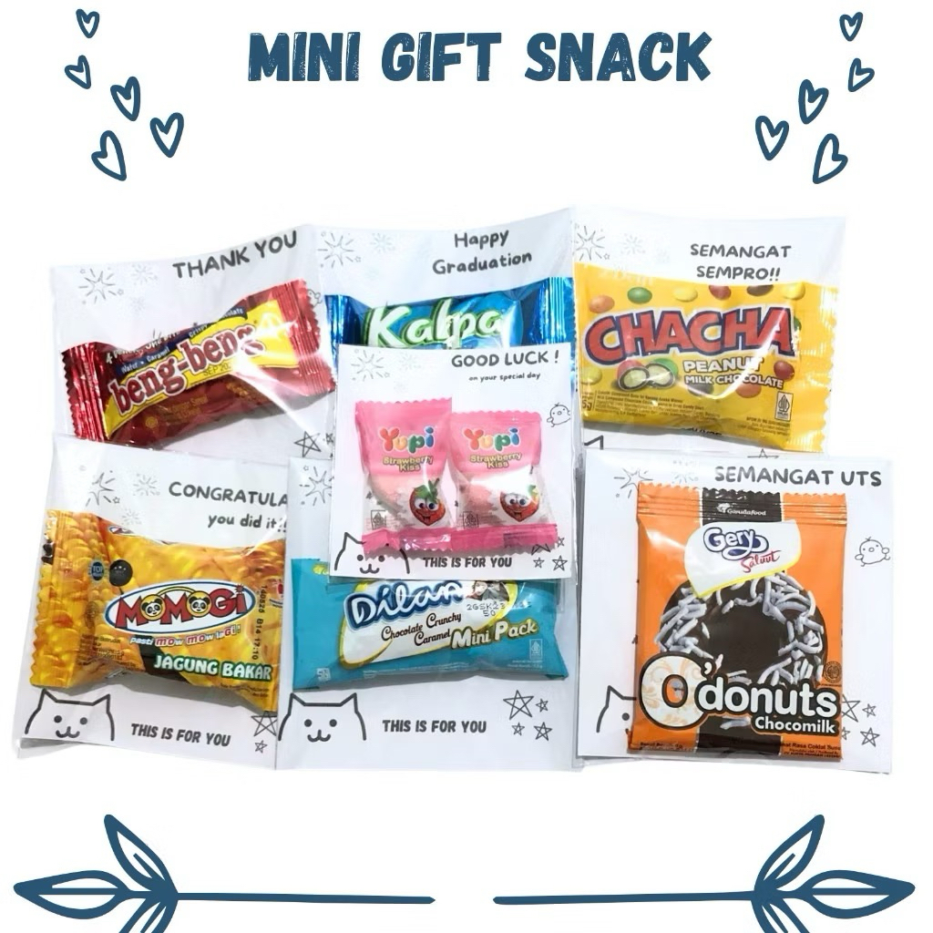 

(Ready Stok) Mini Gift Birthday | Mini Gift Snack | Snack ulang tahun anak |hadiah ulang tahun| eid mubarak| sempro| graduation