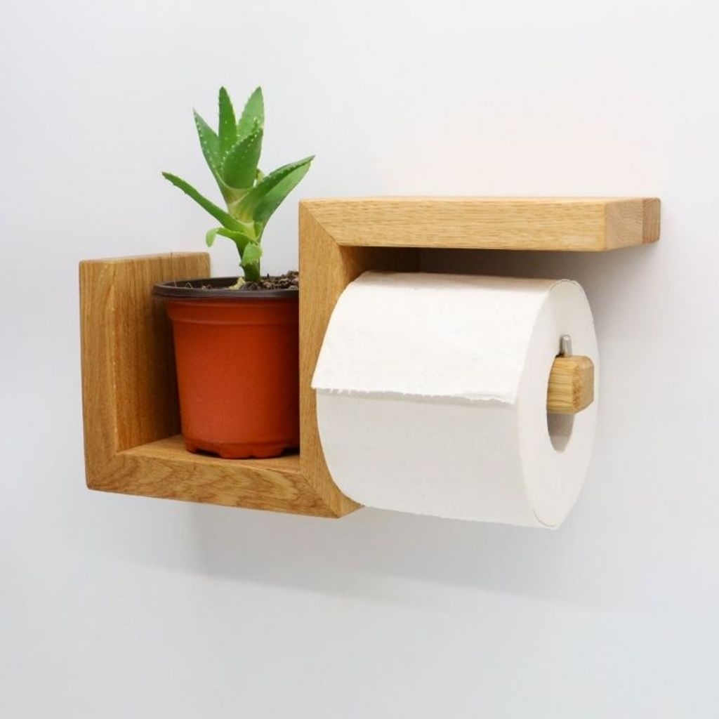 Danipersik123 - Tempat Roll Tisu Gulung Dinding Kayu Jati