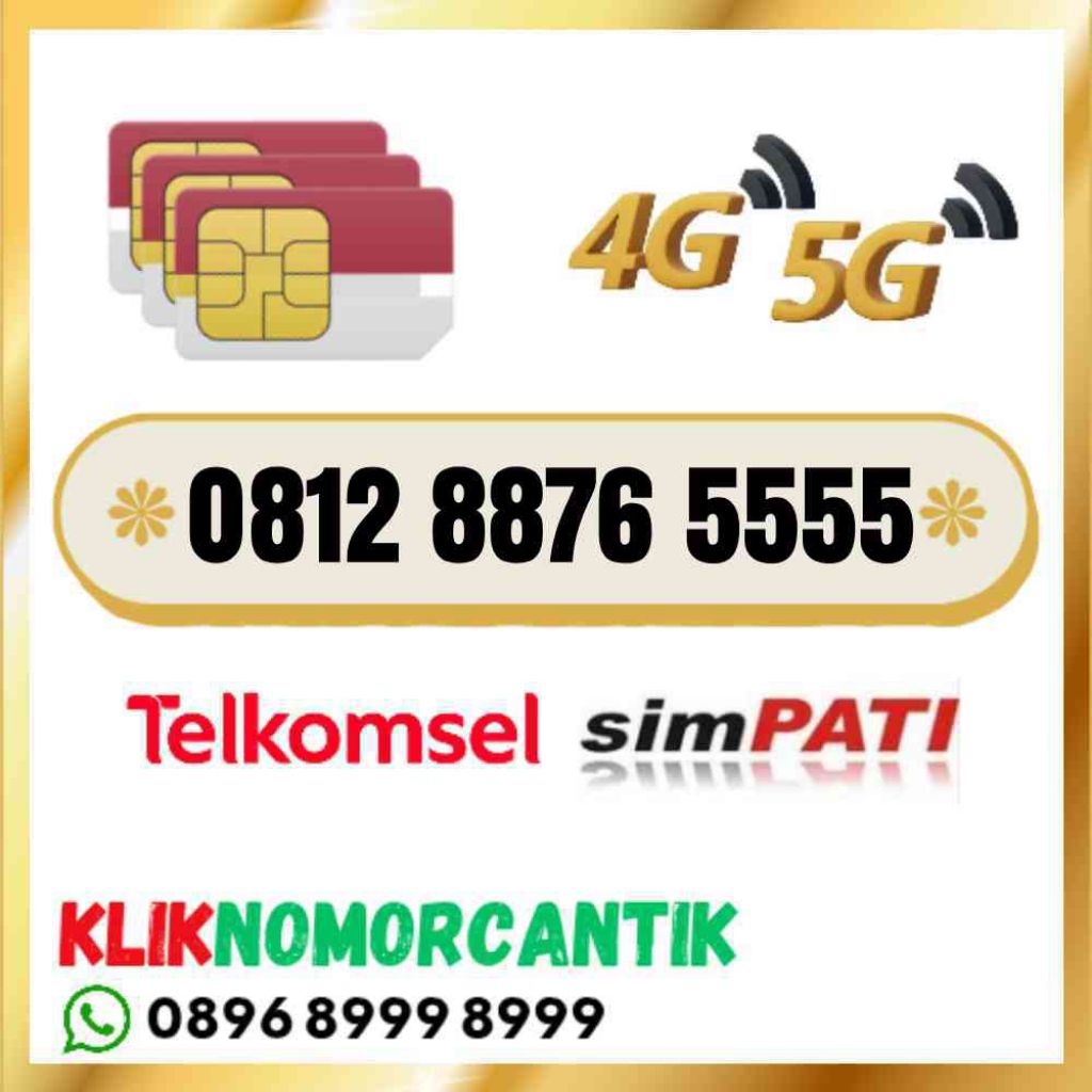 nomor cantik Telkomsel simpati O812 8876 5555