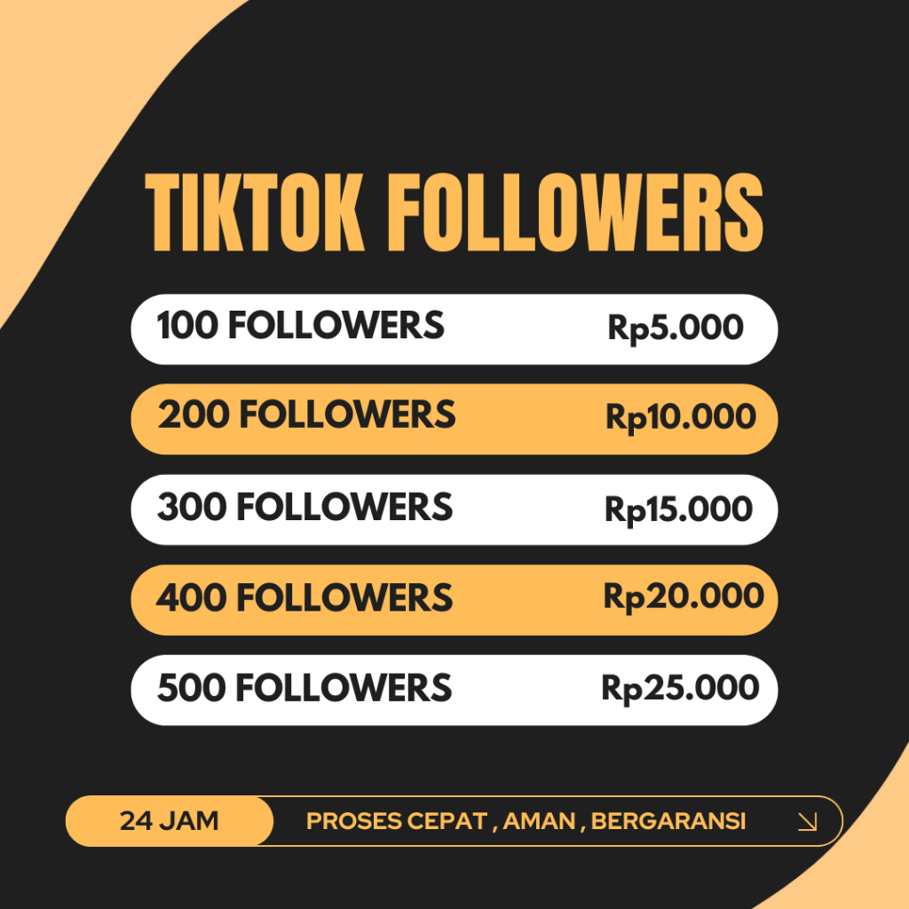 Followers TikTokk BERGARANSI MURAH TAMBAH PENGIKUT TIKTOK PROSES CEPAT - PANELGRAM