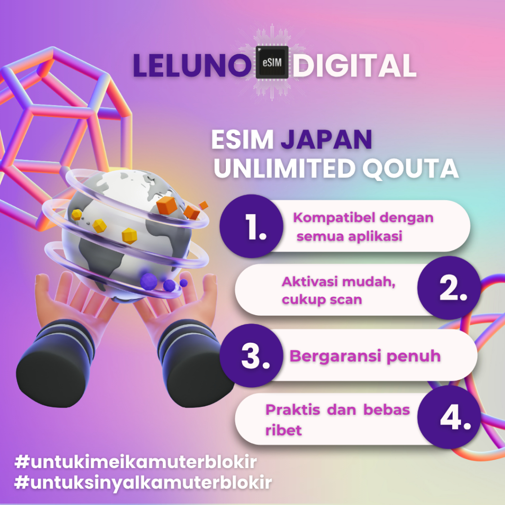 eSIM Jepang Internet Unlimited | Kartu eSIM Wisata Tokyo & Seluruh Jepang