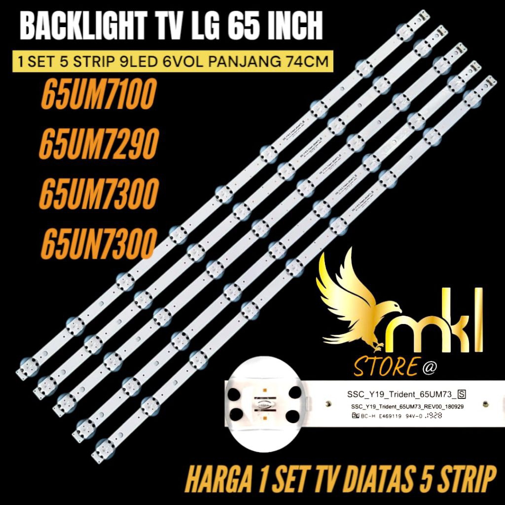 BACKLIGHT TV LED LG 65UM 65UM7100- 65UM7290- 65UM7300-65UN700 BACKLIGHT TV LED LG