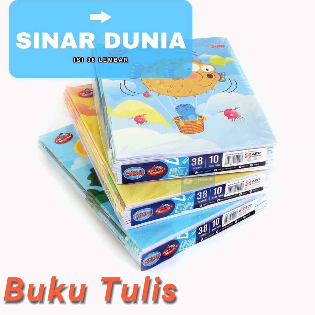 

Buku Tulis SIDU isi 38 Lembar ( 1 pack isi 10 PCs
