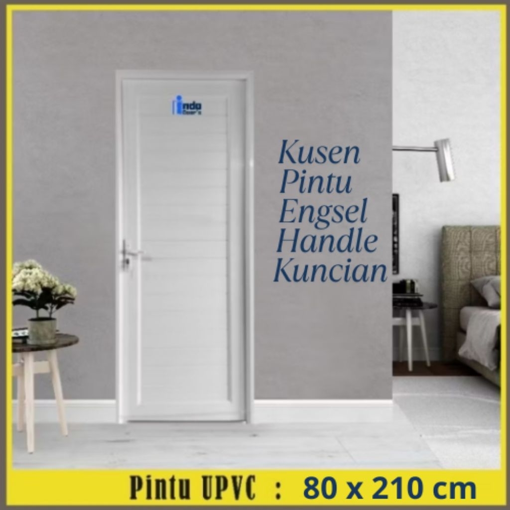 Pintu Kamar UPVC 80x210cm Outdoor Indoor