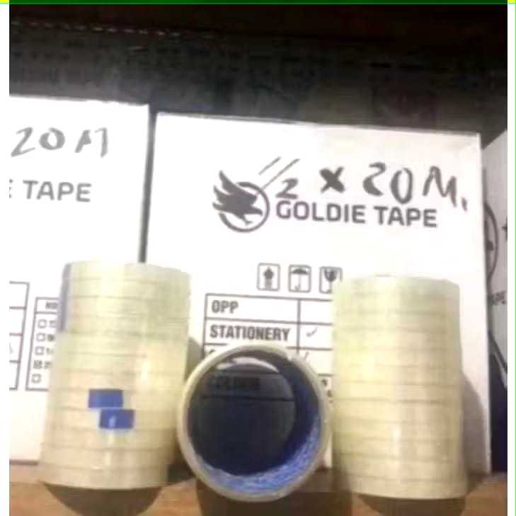 

Selotip Bening (Stationary Tape) GOLDTAPE Hijau | 12 mm | 72 yard (ym)