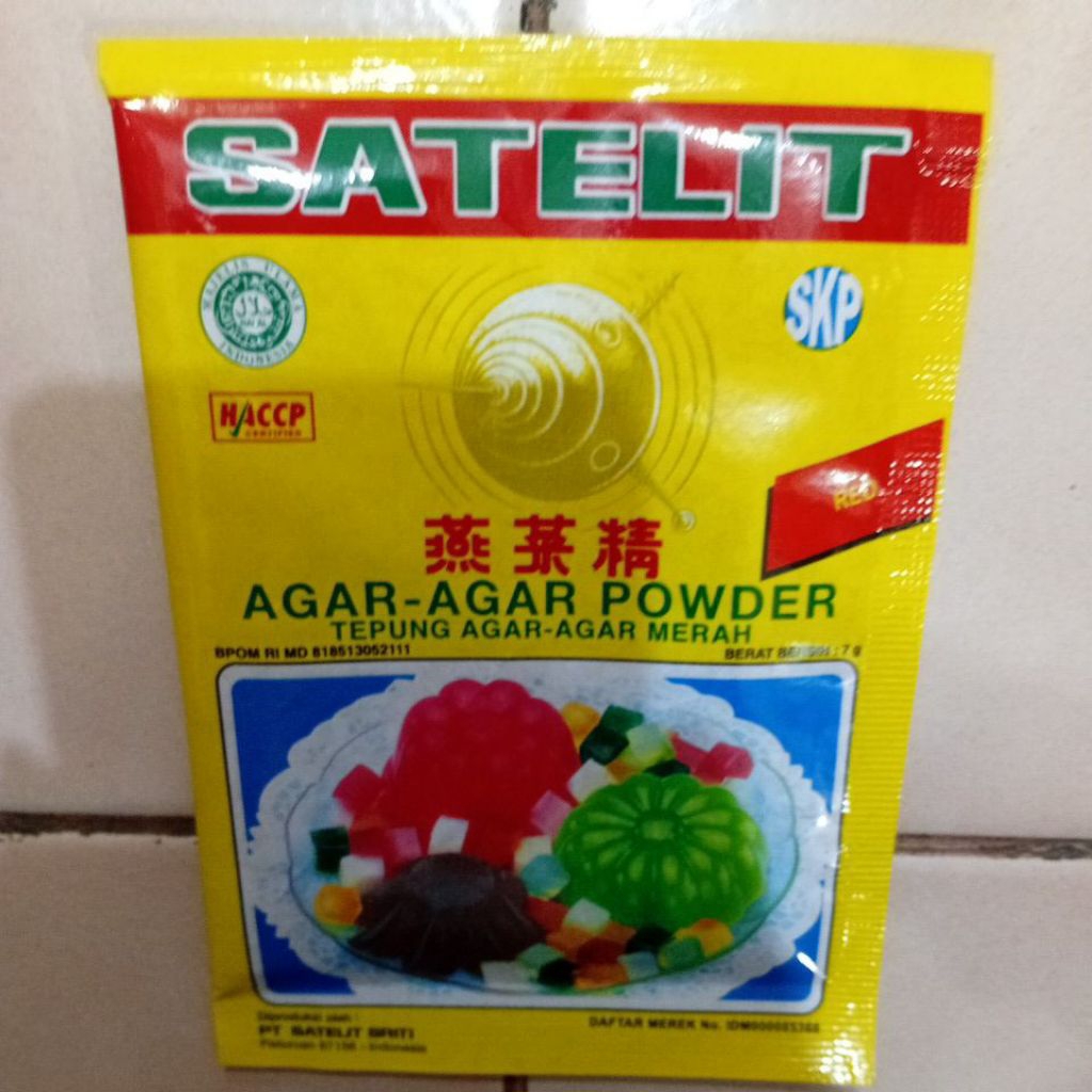

Satelit Sriti Kemasan Sachet Tepung Agar-Agar Merah 7gr