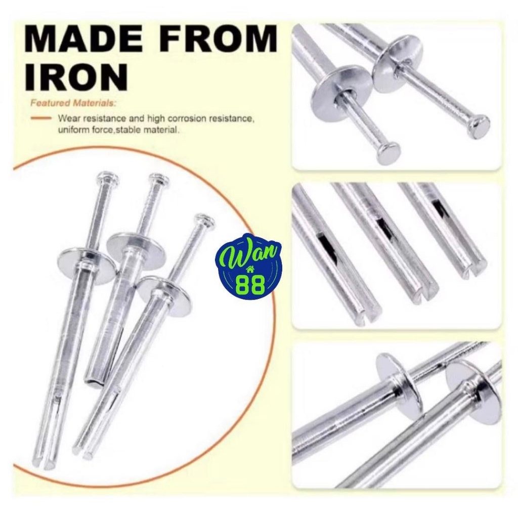 Dynabolt /Expansion Bolt Ketok Paku  6x 50 mm - 6x 40 mm