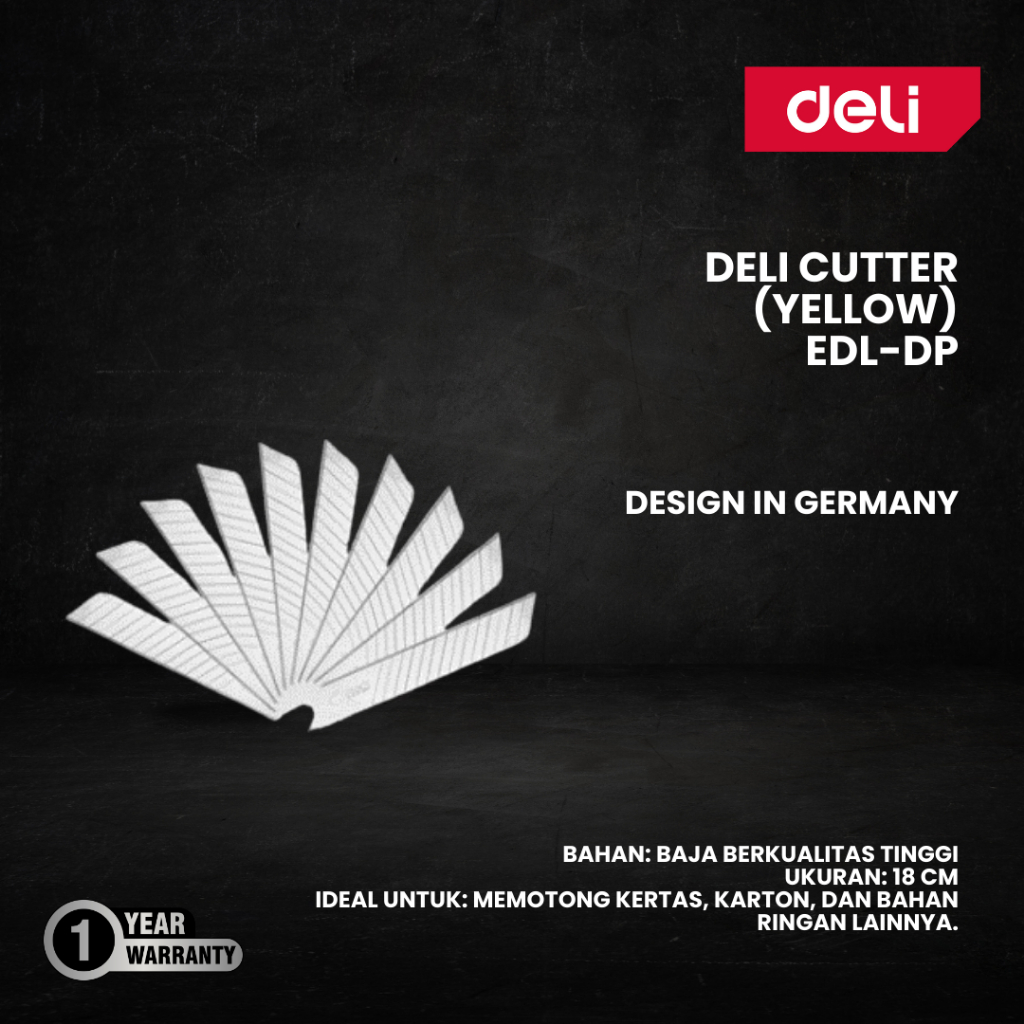 

DELI Cutter (YELLOW)EDL-DP ETCH