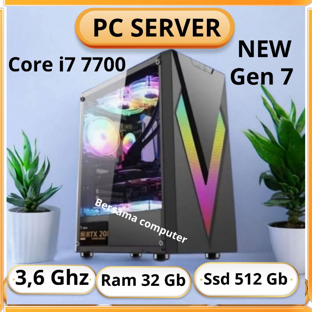 PC SERVER INTEL CORE I7 7700 + Ram 32Gb + Ssd 512Gb+Hdd +Dual LAN