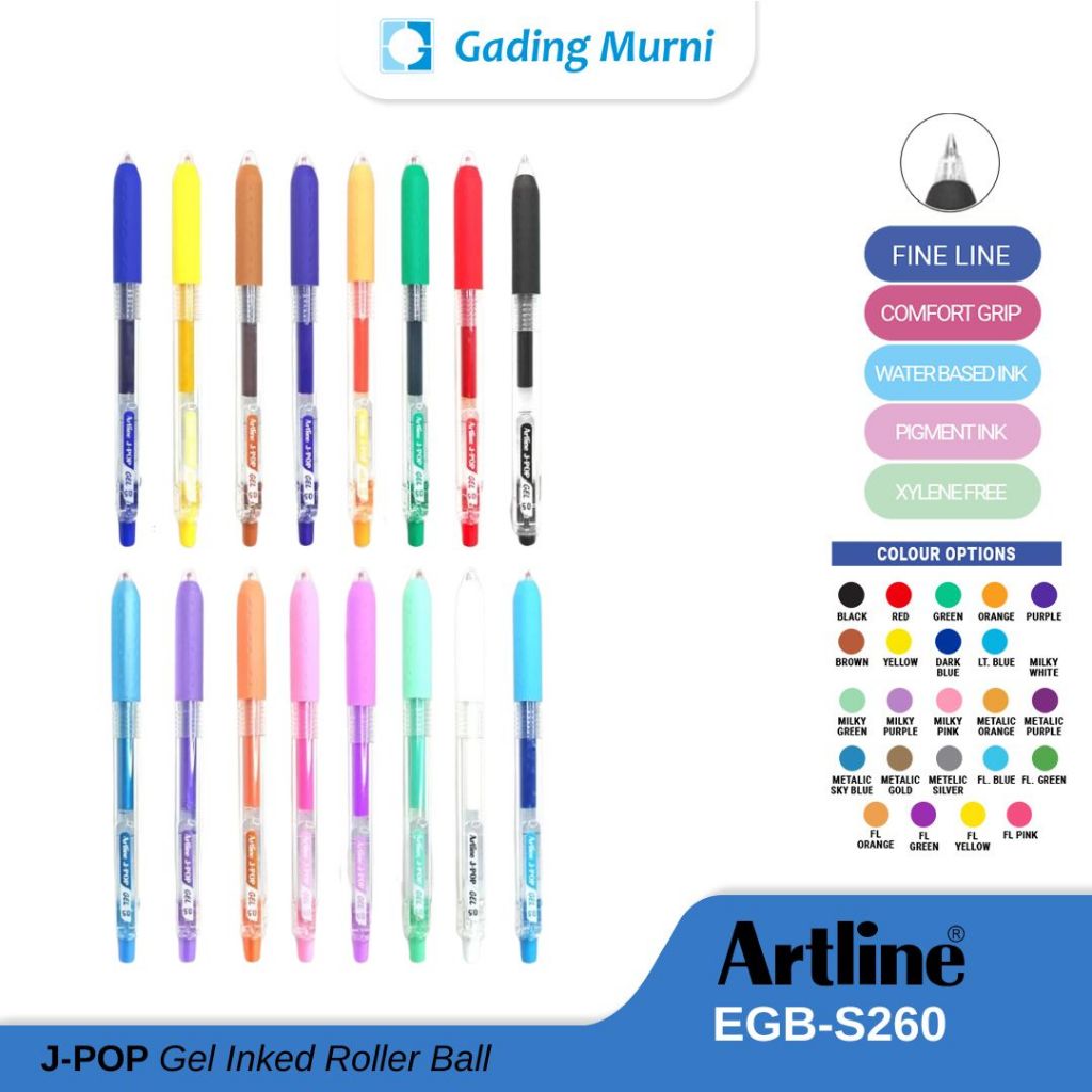 

Bolpoin J-POP Artline Gel Inked Roller Ball EGB-S260 0.5 mm