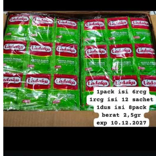 

Ladaku Merica Bubuk 1 Pack Isi 6 Renceng, @ renceng Isi 12 Sachet