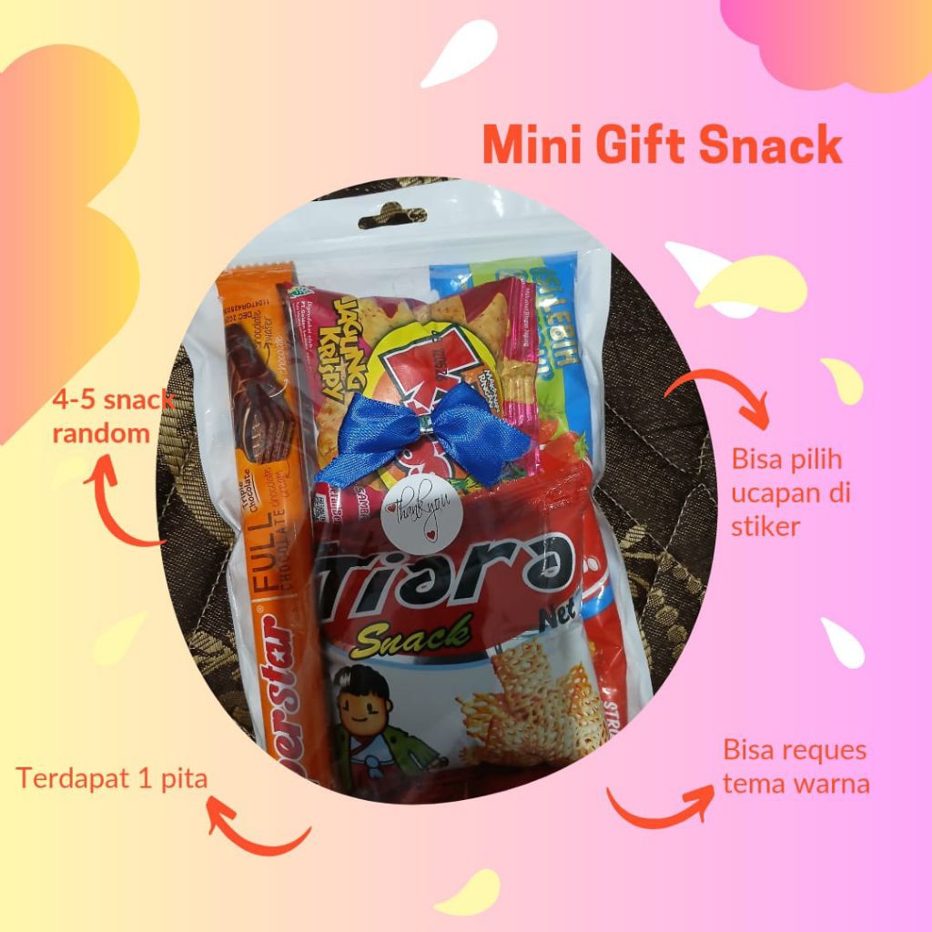 

Mini Gift Snack / Hampers Jajan untuk Hadiah Ultah Wisuda Jum'at Berkah