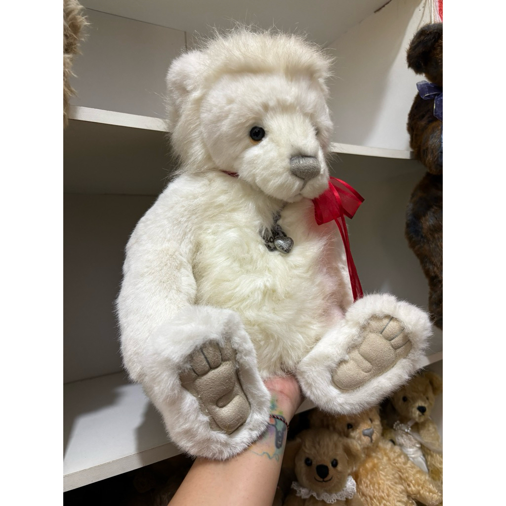 CHARLIE BEARS Chillblaine Plush Jointed Polar Bear Retired With Tag