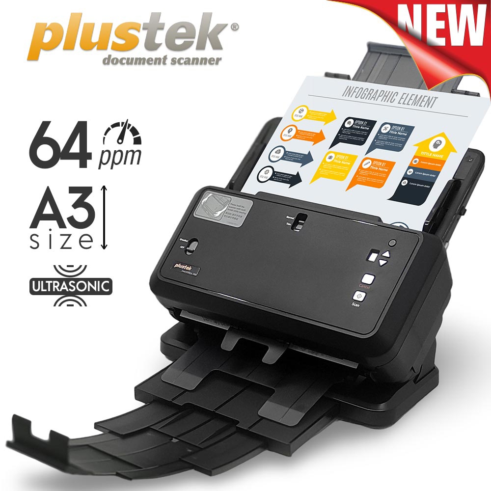 Scanner A3 ADF Plustek SmartOffice S60 Termurah