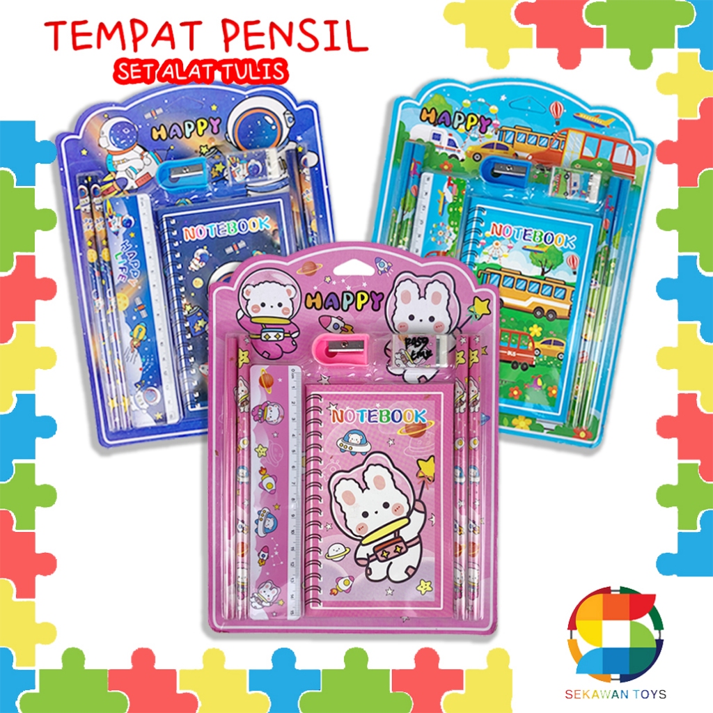 

Satu Set Alat Tulis Lengkap / Satu Set Alat Tulis dan Notebook / Alat Tulis Bergambar dan Notebook 067-459
