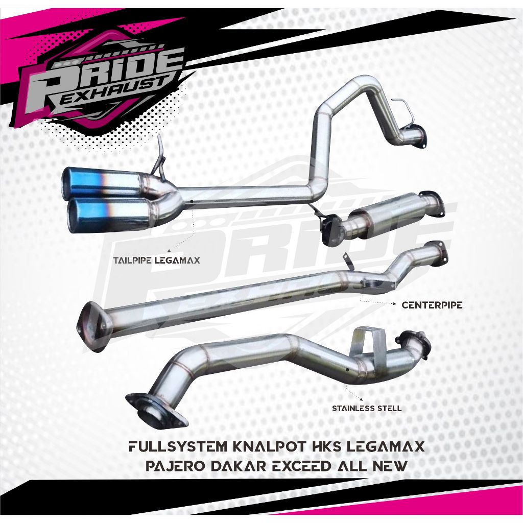 FULLSYSTEM KNALPOT MOBIL HKS LEGAMAX ALL NEW PAJERO SPORT- PAJERO EXCEED-PAJERO DAKAR PNP