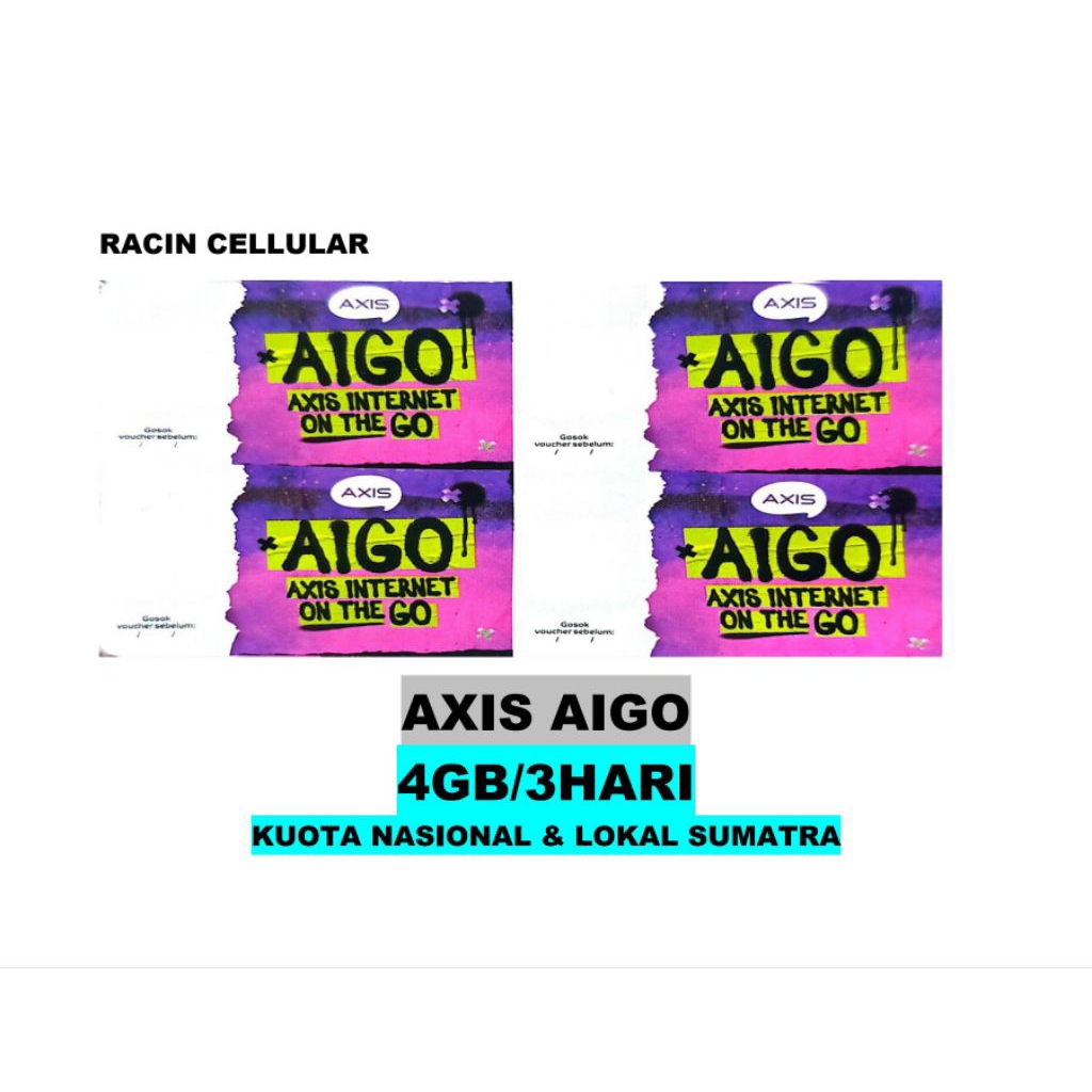 VOUCHER AXIS AIGO 4GB/3HARI