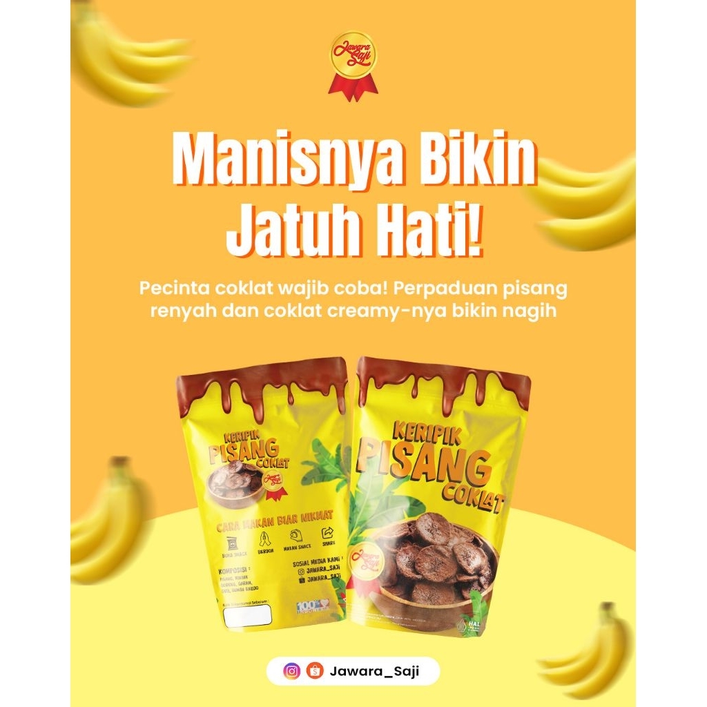 

Keripik Pisang Coklat Jawara Saji