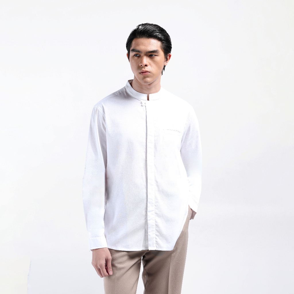 Heymale Sydar Linen Shirt Long Sleeve Baju Koko Pria Lengan Panjang