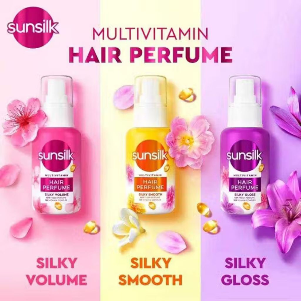 Sunsilk Multivitamin Hair Perfume Wangi Dan Lembut Varian Pink | Kuning | Ungu 50ml