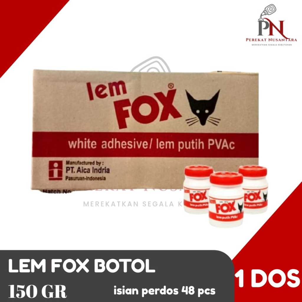 

Paket Merakyat Lem Fox Botol 150 gr Harga 1 DOS / 48 Pcs