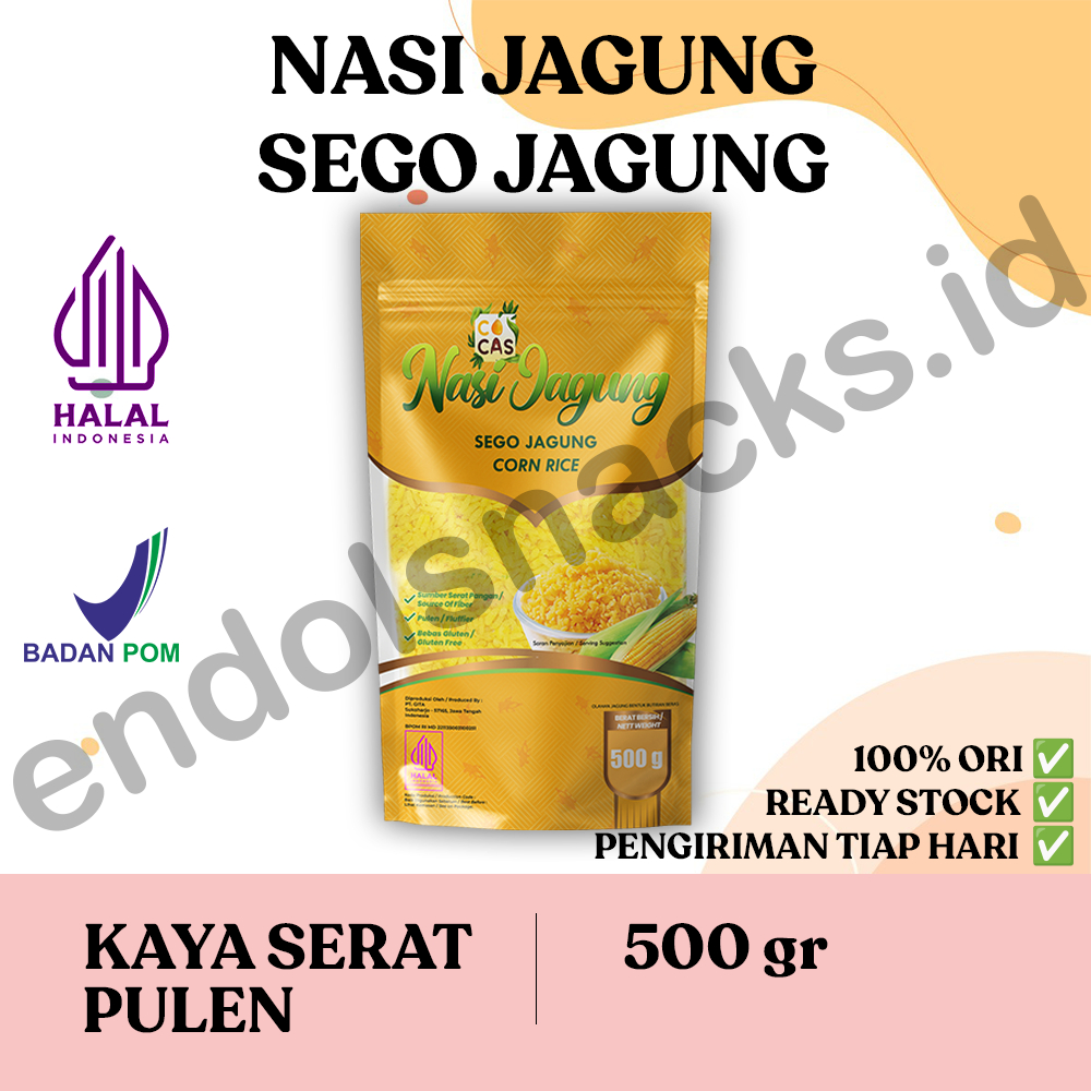 

SEGO BERAS NASI JAGUNG SINGKONG CO CAS GITA 500 GRAM Kemasan Baru