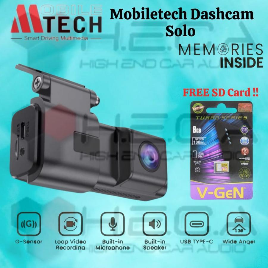DASHCAM MOBIL MTECH SOLO 1 FRONT CAMERA TANPA MEMORY CARD