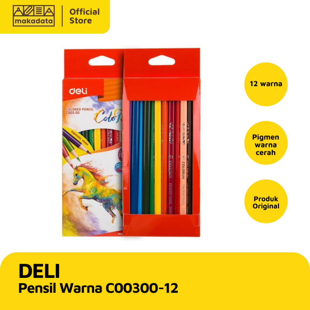 

PENSIL WARNA / COLOUR PENCIL COLORUN 12 WARNA C00300-12 (1 PCS) MURAH