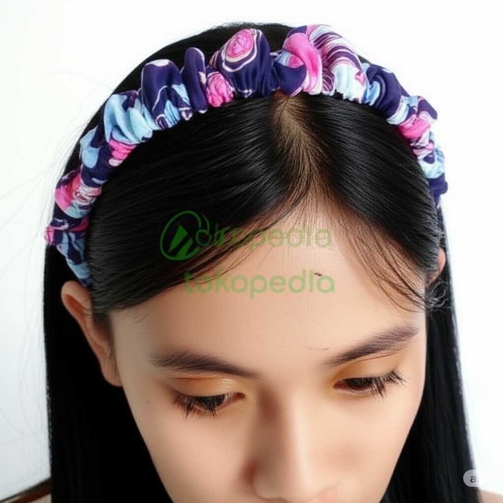 BANDO NAGITA SCRUNCHIE / BANDANA KERUT RUFFLE ALA KOREA