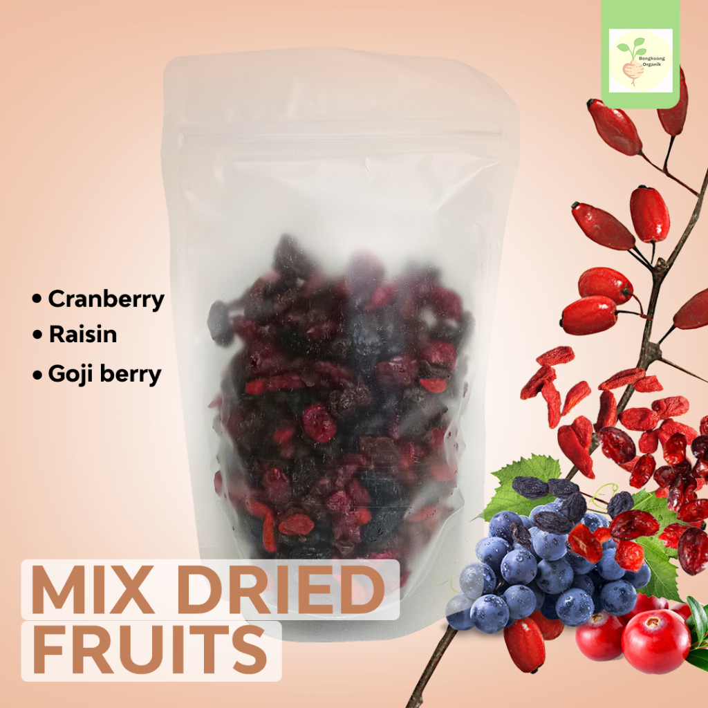 

MIX Dried Fruit 250gr Goji Berry, Cranberry, Kismis