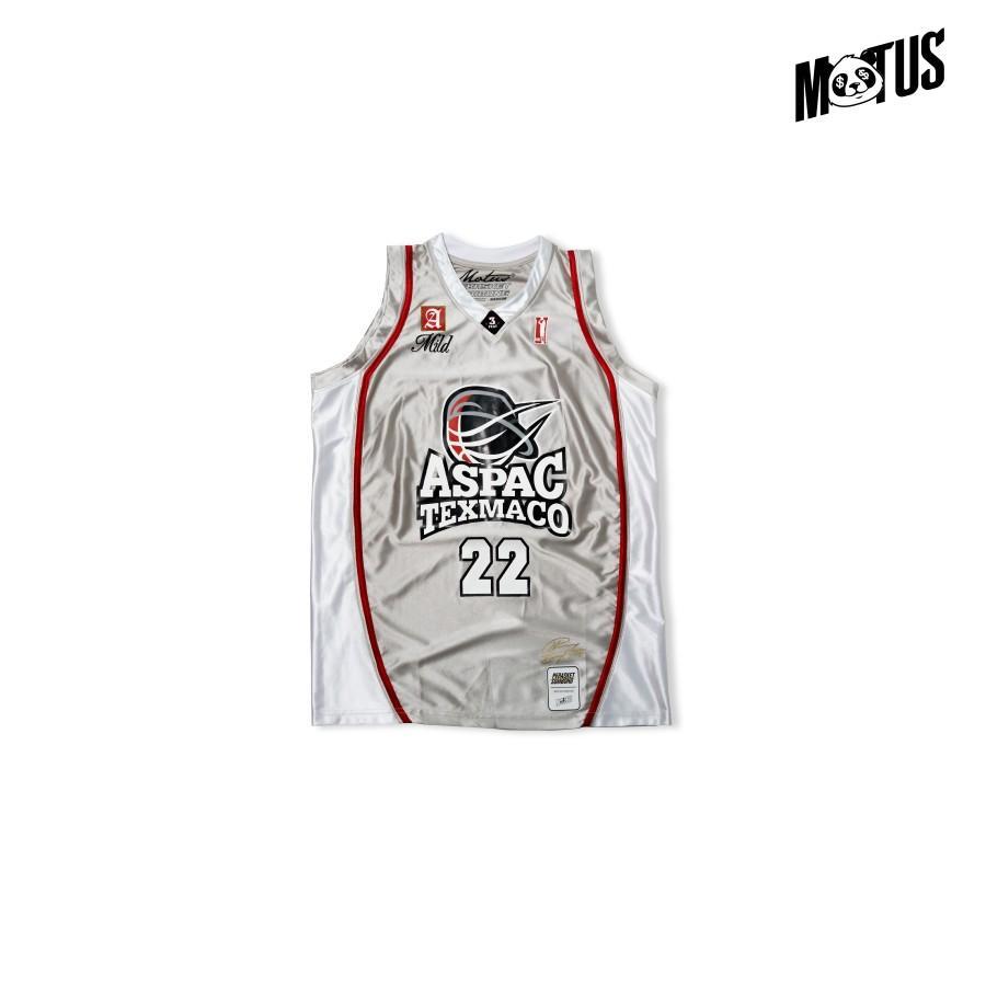 REPLIKA ASPAC JERSEY SILVER #22 DENNY SUMARGO - PEBASKET SOMBONG